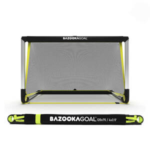 Czarna bramka do piłki nożnej aluminiowa BAZOOKAGOAL 120x75 cm