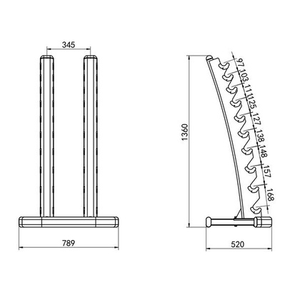 ZESTAW HANTLI POLIURETANOWYCH HPT 2 x 1 - 10 KG (110 KG) + STOJAK STR37 HMS