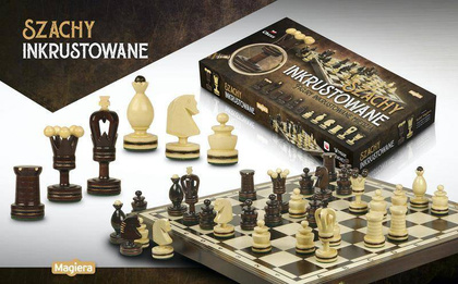 SZACHY INKRUSTOWANE MIEDZIĄ 50cm