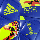 Niebieska piłka nożna Adidas Telstar Mechta Glider CW4687 r4