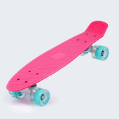 Różowa deskorolka świecąca do jazdy fiszka Smj BS-2206PL LED