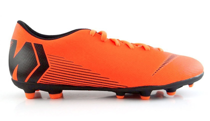 Pomarańczowo-czarne buty piłkarskie Nike Mercurial Vapor Club MG AH7350-810 JR