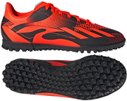 Czarno-pomarańczowe buty turfy Adidas X Speedportal Messi.4  GZ5136 - Junior