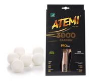Atemi 3000 AN - Rakietka do tenisa stołowego (rączka anatomiczna) + piłeczki