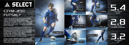 Szaro-żółta piłka Select Futsal Flash r4