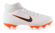 Biało-pomarańczowe buty piłkarskie Nike Mercurial Superfly Academy MG AH7337-107 JR