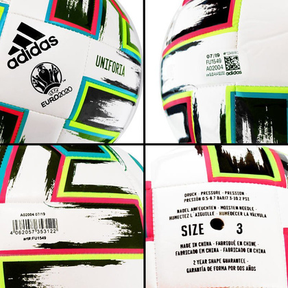 Biała piłka nożna Adidas Uniforia Training FU1549 rozmiar 3