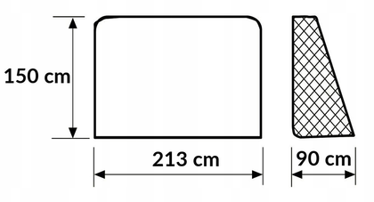 Bramka metalowa piłkarska z siatką Jet 5 213x150x90 cm szara