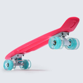 Różowa deskorolka świecąca do jazdy fiszka Smj BS-2206PL LED