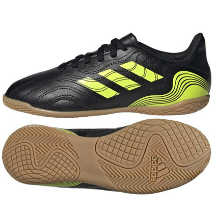 Czarno-seledynowe buty piłkarskie halówki Adidas Copa Sense.4 FX1973 - Junior