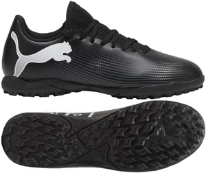 Granatowo-zielone buty piłkarskie Puma Future 7 Play TT 107737 02 - Junior