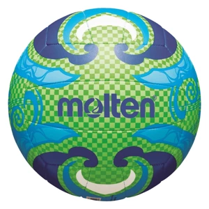 Niebiesko-zielona piłka do siatkówki plażowej Molten Beach V5B1502-L