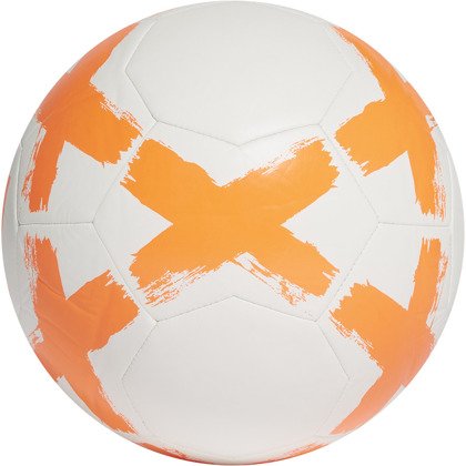 Biało-pomarańczowa piłka nożna Adidas Starlancer Club FL7036 rozmiar 5