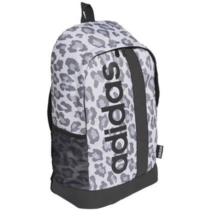 Czarno-beżowy plecak szkolny Adidas Linear Backpack Leopard GE1230