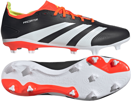 Czarno-koralowe buty piłkarskie Adidas Predator League FG IG7762