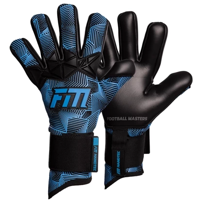 Czarno-niebieskie rękawice bramkarskie Football Masters Varis X Pro Black Blue NC