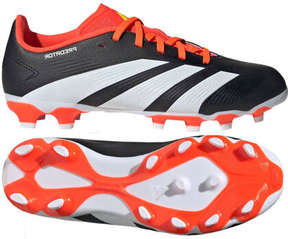 Czarno-pomarańczowe buty piłkarskie Adidas Predator League IG5440 - Junior