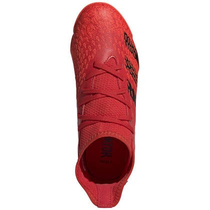 Czerwono-czarne buty piłkarskie turfy Adidas Predator Freak.3 TF FY6314 - Junior