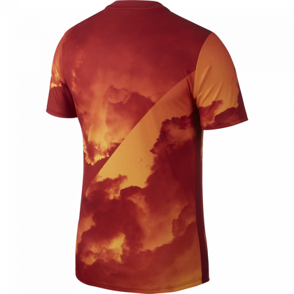 Czerwono-pomarańczowa koszulka Nike A.S. Roma Dry Top AO7549-739