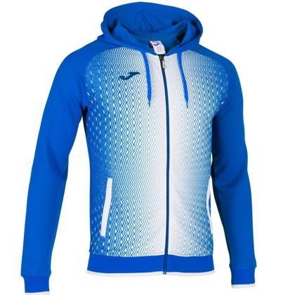 Niebiesko-biała bluza z kapturem treningowa Joma Supernova 101285.702 - Junior