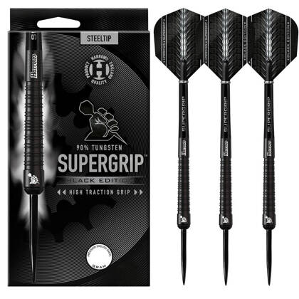 Rzutki Harrows Supergrip Black 90% steeltip