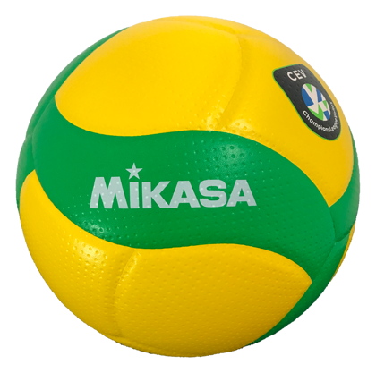 Żółto-zielona piłka do siatkówki Mikasa V200W CEV - rozmiar 5