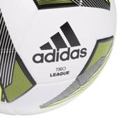 Biało-zielona piłka nożna Adidas Tiro League FS0369