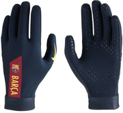 Granatowe rękawiczki piłkarskie Nike FC Barcelona Hyperwarm GS0391-451 Junior