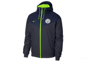 Granatowo-zielona kurtka przeciwdeszczowa Nike Manchester City Windrunner 892421-477