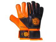 RĘKAWICE BRAMKARSKIE FOOTBALL MASTERS CLASSIC BLACK ORANGE AQUA GRIP MIXCUT JUNIOR