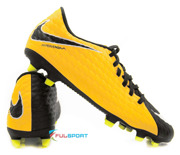 Żółto-czarne buty piłkarskie Nike Hypervenom Phade FG 852580-801 JR